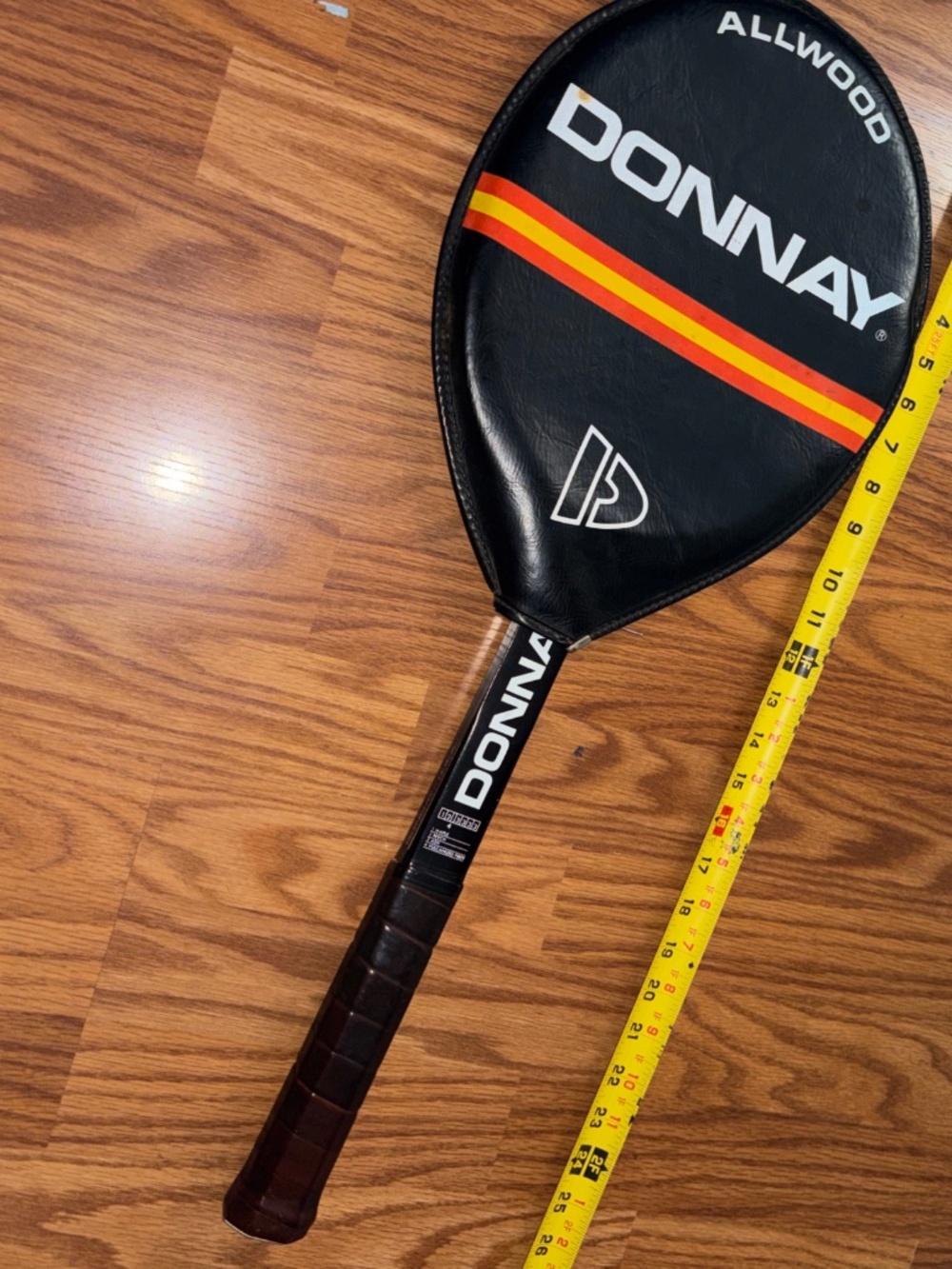 Vintage Donnay Allwood / Fiberwood Tennis Racquet W/ Head Cover